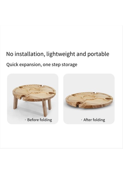 Ahşap Dış Mekan Piknik Masası Taşınabilir 2 Içinde 1 Şarap Camı Rafı Katlanabilir Masa Şarabı Cam Raf Masa Piknik Tepsisi (Yurt Dışından) fırsatları