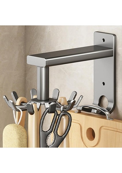 Mutfak Maddeleri Tutucu Pratik Döner Araç Kancası Tutucu Duvara Montajlı Pişirme Madde Rafı Dönebilir Ağır Hizmet Kancaları A (Yurt Dışından) fiyatları