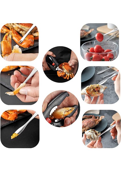 2x Yeme Için Yengeç Araçları Istakoz ve Yengeç Aracı Seti Istakoz Krakerleri Kabuklu Deniz Ürünleri Deniz Ürünleri Aracı Kraker ve Deniz Ürünleri Makasları (Yurt Dışından) fiyatları
