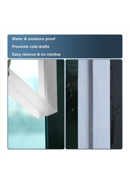2x Pencere Hava Bandı Sızdırmazlık Bandı Plastik Hava Bandı Sızdırmazlık Bandı Su Geçirmez Kalıntı Sızdırmazlık Şeridi Yok (Beyaz) (Yurt Dışından) indirimleri