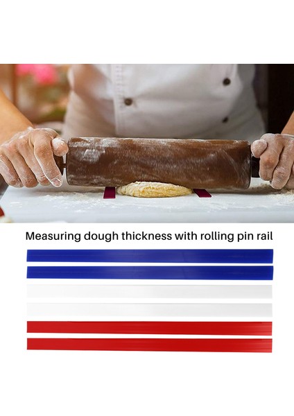 Silikon Ölçüm Hamur Kalınlık Şeritleri 18INÇ Yuvarlanma Pimi Kılavuzları Seti Aralayıcılar Pişirme Pizza Pasta 3 Boy (Yurt Dışından) fiyatları