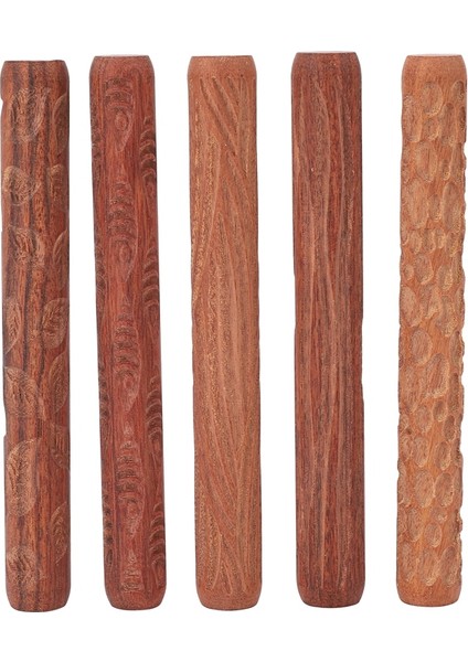 5 Adet Seramik Aletleri Ahşap El Silindirleri Kil Damgası Deseni/silindir Deseni Seramik Aletler Arcilla Polimerica Dab Aracı (Yurt Dışından)