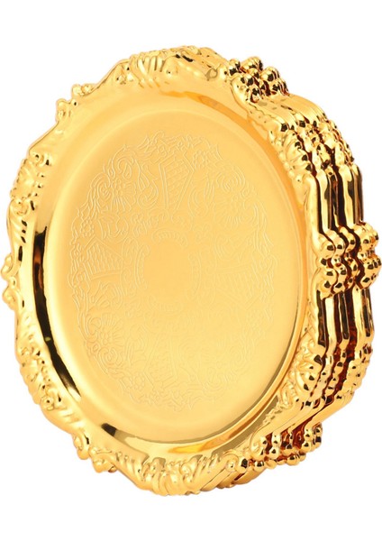 Seri 12 Parça Roller Coaster Creative Drink Coaster Dekoratif Çerçeve Koyu Çerçeve (Altın) Slip Metal Coaster (Yurt Dışından) fırsatları