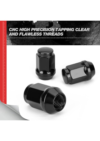 24PCS 12X1 5 Lug Somun Kapalı End Bulge Palamut Koni Lugnuts Fj Cruiser 2007-2022 2001-2007 Sequoia Siyah (Yurt Dışından) fiyatları