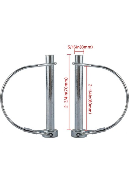 20PCS Tel Kilit Pimi 5/16 Inç Mil Kilitleme Pimi Çiftlik Römorkları Için Yuvarlak Kemer Tel Tutkunu ile Hitch Pimi Çim Bahçesi (Yurt Dışından) fiyatları