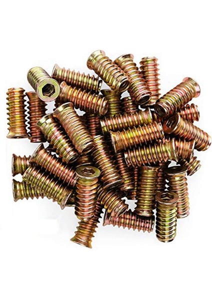 200PCS M6 x 15MM Mobilya Vidası Somun Dişli Ahşap Ekler Cıvata Bağlantı Eleman Konnektörü Hex Soket Sürücüsü (Yurt Dışından) fiyatları