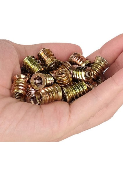 200PCS M6 x 15MM Mobilya Vidası Somun Dişli Ahşap Ekler Cıvata Bağlantı Eleman Konnektörü Hex Soket Sürücüsü (Yurt Dışından) modelleri