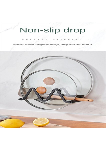 Paslanmış Tencere Kapağı Tutucu Duvar Montaj Plaka Rafı Güçlü Yatak Kapasitesi Yumruklama Tencere Kapağı Raf Kadırga Rafı Siyah-A (Yurt Dışından) fiyatları