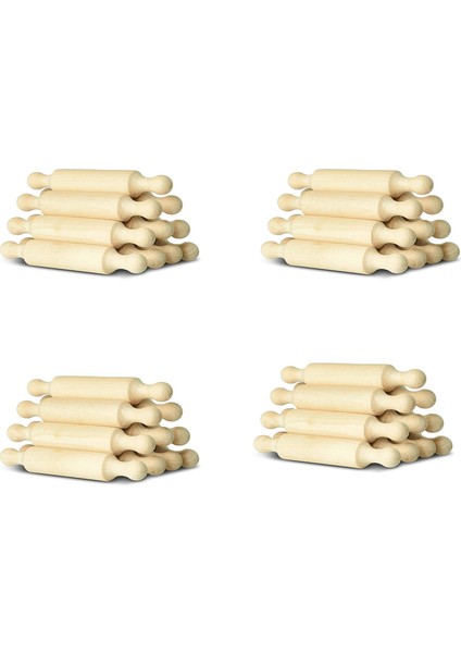 40X Ahşap Mini Yuvarlanma Pimi 6 Inç Uzunluğunda Mutfak Pişirme Pimi Küçük Ahşap Hamur Silindiri Çocuklar Için Fondan Makarna (Yurt Dışından)