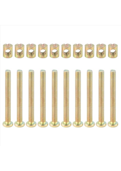 Altı Soket Baş Kapak Vidaları Cıvatalar Mobilya Cıvatası ile M 6 x 55 mm Namlu Somunlar Çapraz Dübel Yatılı Mobilya Somun Yataklar Için Beş Sandalyeler (Yurt Dışından)