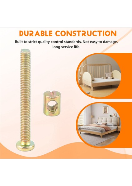 Altı Soket Baş Kapak Vidaları Cıvatalar Mobilya Cıvatası ile M 6 x 55 mm Namlu Somunlar Çapraz Dübel Yatılı Mobilya Somun Yataklar Için Beş Sandalyeler (Yurt Dışından) indirimleri