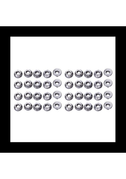 200 Pcs 304 Paslanmaz Çelik Tutuklu Flanş Metrik Altı Kilit Fındık M6 (Yurt Dışından)