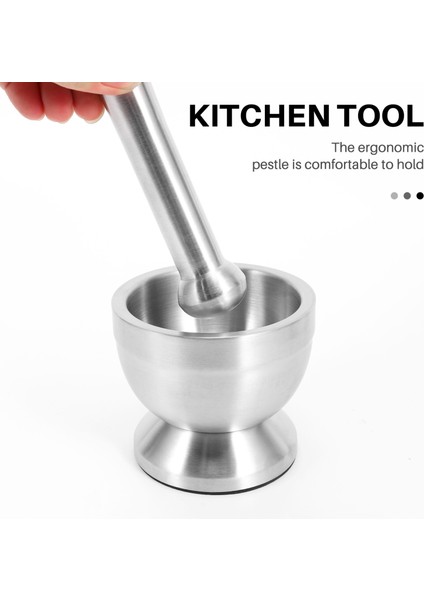 Paslanmaz Çelik Harç Havaneli Set Sarımsak Baharat Öğütücü Eczane Otlar Kase Değirmen Değirmeni Mutfak Alet (Yurt Dışından) indirimleri