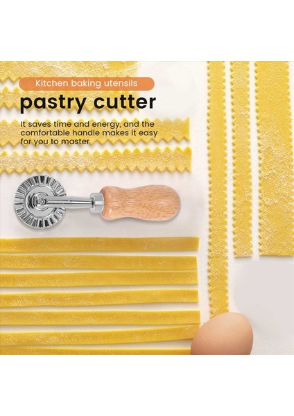 Pasta Tekerlek Kesici - Makarna Kesici Tekerleği - Mutfak Makarna Aksesuarları Için Ravioli Crimer Cutter Tekerlek Hamur Kesici (Yurt Dışından) fırsatları