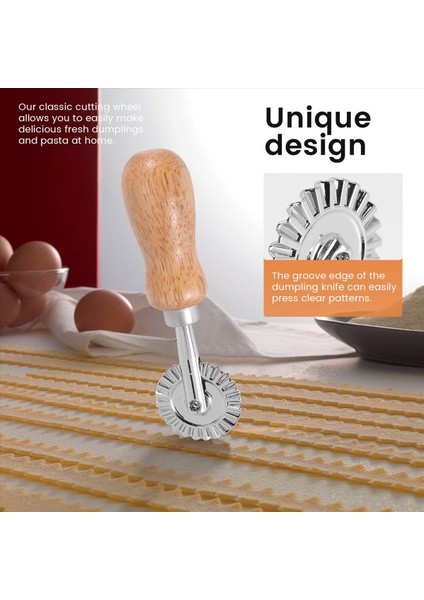 Pasta Tekerlek Kesici - Makarna Kesici Tekerleği - Mutfak Makarna Aksesuarları Için Ravioli Crimer Cutter Tekerlek Hamur Kesici (Yurt Dışından) indirimleri