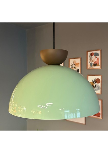 Linate Sütlü Kahve Şapkalı Başlık Avize Tekli Sarkıt Salon Kuaför Dekoratif Aydınlatma modelleri