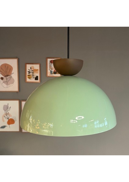 Linate Sütlü Kahve Şapkalı Başlık Avize Tekli Sarkıt Salon Kuaför Dekoratif Aydınlatma indirimleri