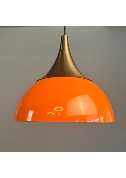 Yimpi Parlak Turuncu Avize Tekli Sarkıt Eskitme Kubbe Başlık Salon Mutfak Dekoratif Aydınlatma fiyatları