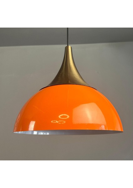 Yimpi Parlak Turuncu Avize Tekli Sarkıt Eskitme Kubbe Başlık Salon Mutfak Dekoratif Aydınlatma fırsatları