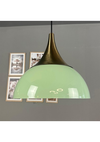 Yimpi Mint Avize Tekli Sarkıt Eskitme Kubbe Başlık Salon Mutfak Kuaför Dekoratif Aydınlatma fırsatları