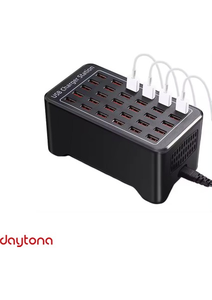 150 Watt USB HUB 30 Portlu Ergonomik Çoklu Şarj İstasyonu - Tablet ve Telefon İçin Hızlı Şarj İstasyonu indirimleri