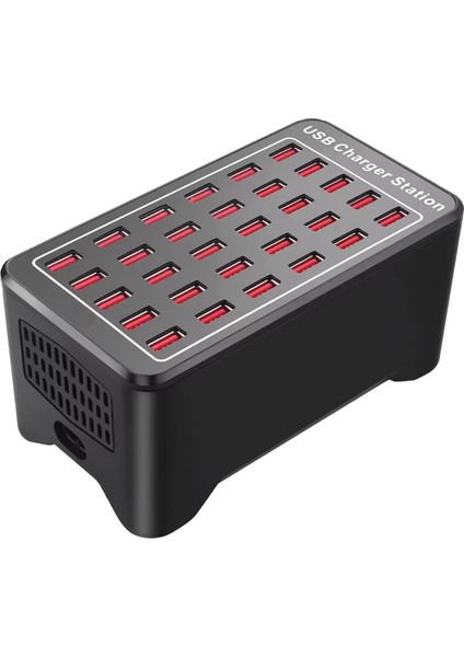 150 Watt USB HUB 30 Portlu Ergonomik Çoklu Şarj İstasyonu - Tablet ve Telefon İçin Hızlı Şarj İstasyonu