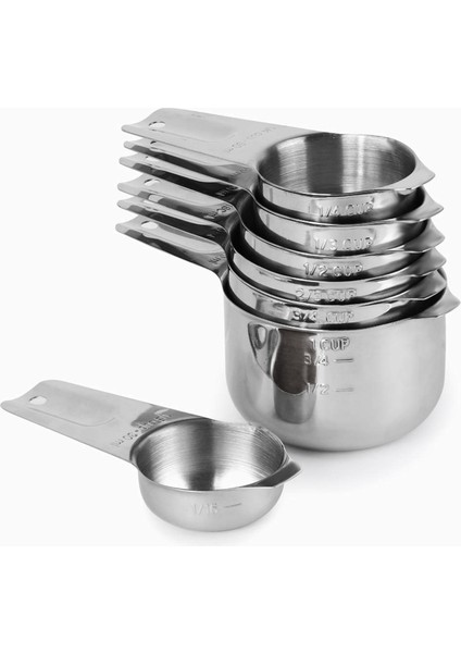 1/8 Su Bardağı Kahve Kepçesi ve 6x ile 7 Kişilik Bardak Seti Ölçüm Kaşıkları Paslanmaz Çelik Ölçüm Kaşıkları Seti Seti (Yurt Dışından) fiyatları