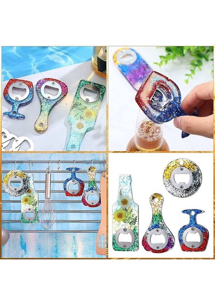 Şişe Açıcı Ekleme Kiti 60 Set Dıy Keychaın Bire Sizin Için Yuvarlak Inset Şişe Açıcı Kiti Kavanoz Şişe Açıcı Cirkscrew (Yurt Dışından) indirimleri