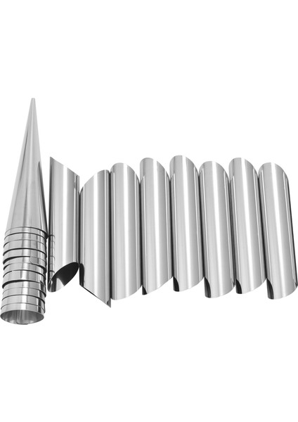 20 Adet Krem Boynuz Kalıplar Paslanmaz Çelik Koni Cannoli Tüpleri Için Borulu Şekilli Kalıp Kruvasan (Krem Koni) (Yurt Dışından)