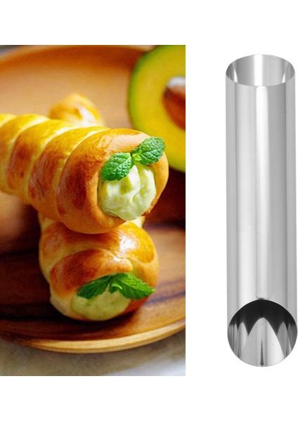 20 Adet Krem Boynuz Kalıplar Paslanmaz Çelik Koni Cannoli Tüpleri Için Borulu Şekilli Kalıp Kruvasan (Krem Koni) (Yurt Dışından) fırsatları