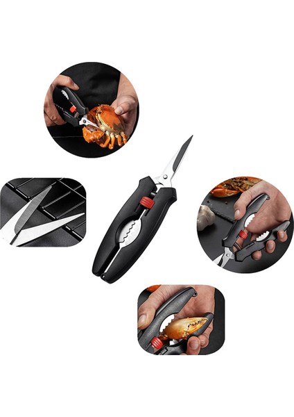 Yeme Için Yengeç Araçları Istakoz ve Yengeç Aracı Seti Istakoz Krakerleri Kabuklu Balysileri Deniz Ürünleri Aracı Fındık Krakeri ve Deniz Ürünleri Makasları (Yurt Dışından) modelleri