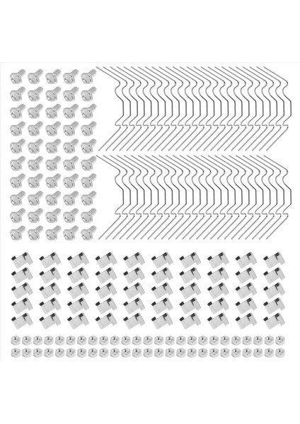 200PCS Sera Onarım Kiti Cam Tel Klips Z Üst Üste Binme Klips Alüminyum Somun ve Alüminyum Sera Için Cıvata Içerir (Yurt Dışından) modelleri
