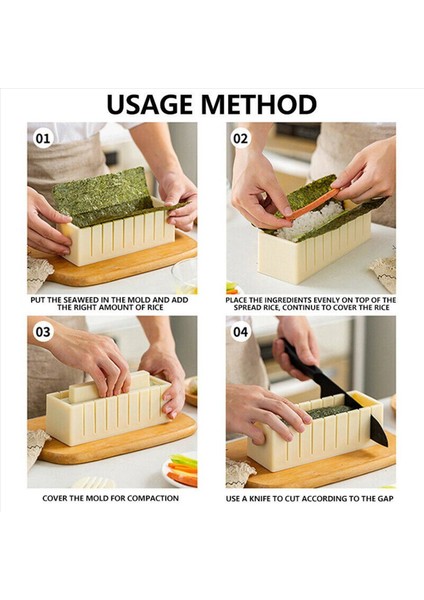 3x Suşi Üreticisi Pirinç Kalıbı Japanse Kek Kalıp Çok Fonksiyonel Kalıp Suşi Yapan Kit Square Sushi Kalıp B (Yurt Dışından) modelleri