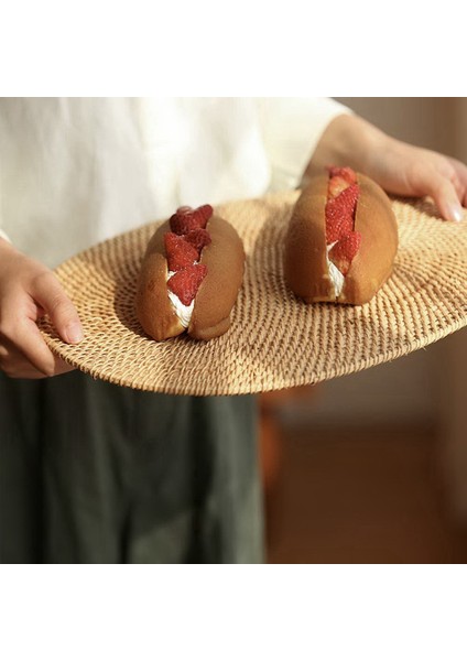 2x Rattan Dokuma Placemats Oval Yuvarlak Masa Paspasları Kaymaya Isıya Dayanıklı Yer Mat Doğal Çok Amaçlı Placemat 30X40CM (Yurt Dışından) fiyatları