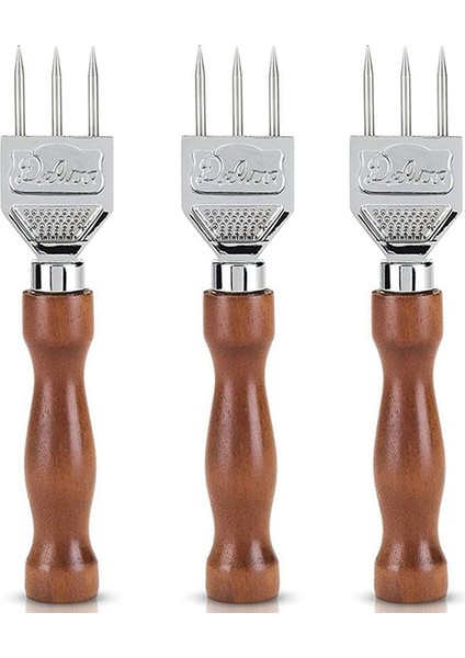 3x Buz Seçimi - Masif Ahşap Saplı Sağlam Buz Parçalayıcı 304 Paslanmaz Çelik Üç Pronged Buz Kırıcı (Yurt Dışından) fiyatları