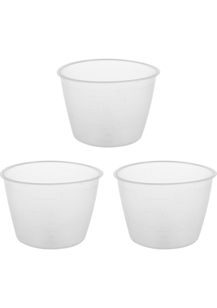 Plastik 120ML Elektrikli Ocak Pirinç Ölçüm Kupası 6 Adet Beyaz (Yurt Dışından)