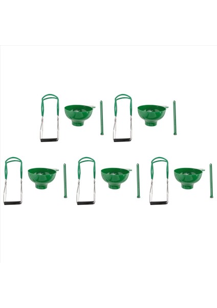 5x Canning Kiti Kavanoz Kaldırıcı Geniş Ağız Konserve Kavanozlar Için Canning Huni Kapağı Değnek Anti-Scald Mutfak Araçları (3pcs Yeşil) (Yurt Dışından) fiyatları
