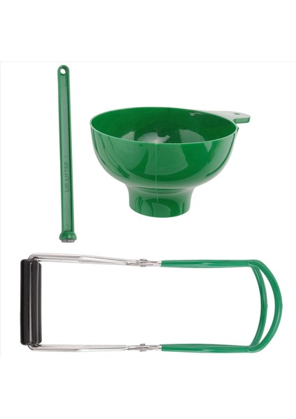 5x Canning Kiti Kavanoz Kaldırıcı Geniş Ağız Konserve Kavanozlar Için Canning Huni Kapağı Değnek Anti-Scald Mutfak Araçları (3pcs Yeşil) (Yurt Dışından) modelleri