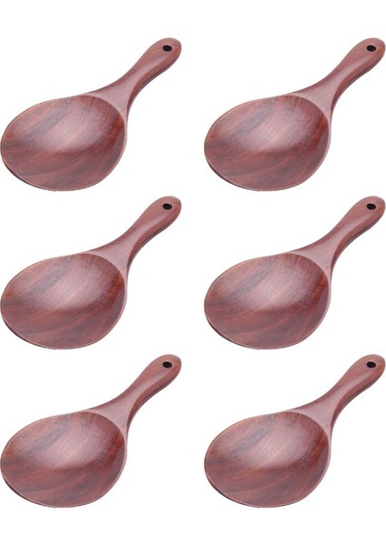 6x Tik Ahşap Kaşık Doğal Masif Ahşap Pirinç Kaşık Ahşap Pirinç Kürek Büyük Patates Porsiyon Kaşık Ahşap Mutfak Maddeleri (Yurt Dışından)