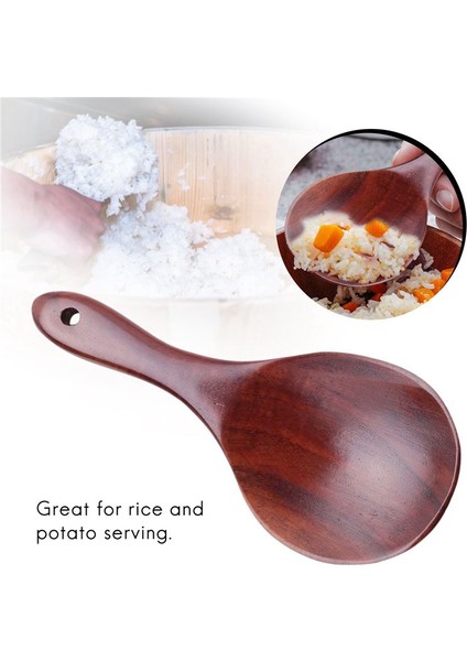 6x Tik Ahşap Kaşık Doğal Masif Ahşap Pirinç Kaşık Ahşap Pirinç Kürek Büyük Patates Porsiyon Kaşık Ahşap Mutfak Maddeleri (Yurt Dışından) fırsatları