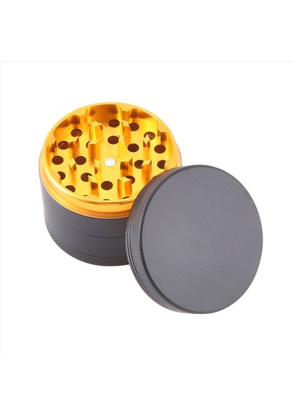 Alüminyum Bitki Öğütücü Siyah Kauçuk Boya Altın Renk Içinde - Büyük Kapasite 2 48 Inç 4 Parça (Yurt Dışından) fiyatları