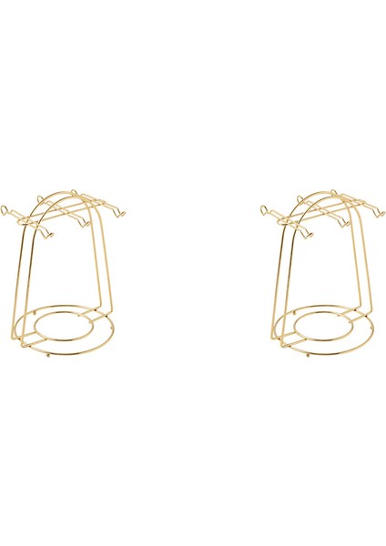 2x Nordic Home Mutfak Masa Masa Kahve Kupa Tutucu 6 Bardak Stand Altın Metal Bardak Tutucuları Raf Drenaj Organizatör Rafı (Yurt Dışından)