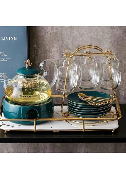 2x Nordic Home Mutfak Masa Masa Kahve Kupa Tutucu 6 Bardak Stand Altın Metal Bardak Tutucuları Raf Drenaj Organizatör Rafı (Yurt Dışından) modelleri