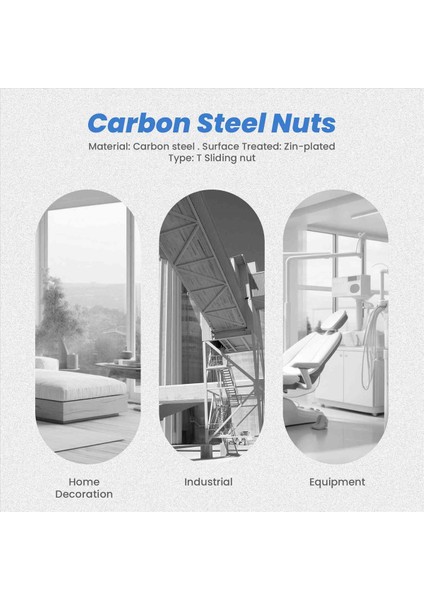 50PCS M5 T Kayar Somun Zin Kaplamalı Karbon Çelik T 2020 Alüminyum Profil Için Sürgülü Somun (Yurt Dışından) indirimleri