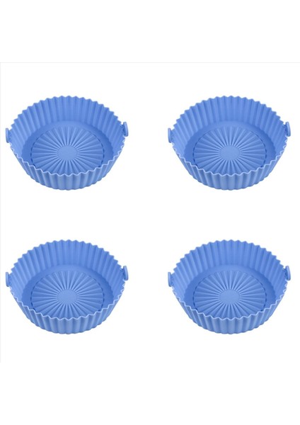 4x Hava Fritöz Silikon Pot Mat Kek Kalıpları Silikon Sepet Pişirme Tavası Mikrodalga Hava Fritözü Liner Aksesuarları A (Yurt Dışından)
