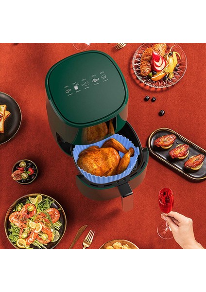 4x Hava Fritöz Silikon Pot Mat Kek Kalıpları Silikon Sepet Pişirme Tavası Mikrodalga Hava Fritözü Liner Aksesuarları A (Yurt Dışından) modelleri