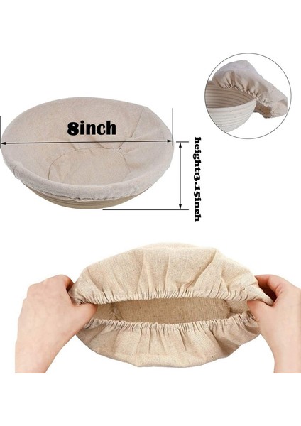 7 Paket 8 Inç Yuvarlak Ekmek Prova Sepet Bezi Astar Hamur Mayası Banneton Prova Sepetleri Hamur Yükselen Pişirme Için Kumaş (Yurt Dışından) fiyatları