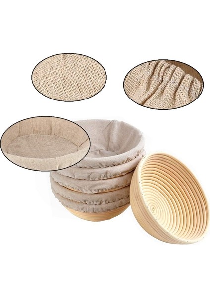 7 Paket 8 Inç Yuvarlak Ekmek Prova Sepet Bezi Astar Hamur Mayası Banneton Prova Sepetleri Hamur Yükselen Pişirme Için Kumaş (Yurt Dışından) modelleri