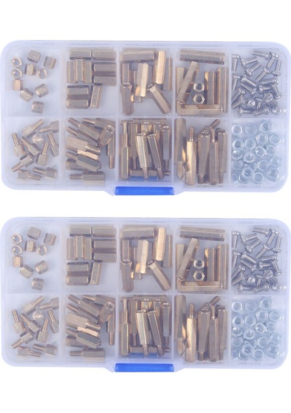 M3 Erkek-Female Hex Pirinç Standoff Cıvata Vidalı Somun Anakart Çiftlik Kiti Mount 240PCS (Yurt Dışından)