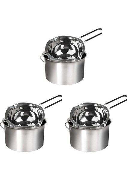 6 Pack Paslanmaz Çelik Çift Kazan Isıya Dayanıklı Tutucu 2 Bardak Kapasite Evrensel Ped (Yurt Dışından)